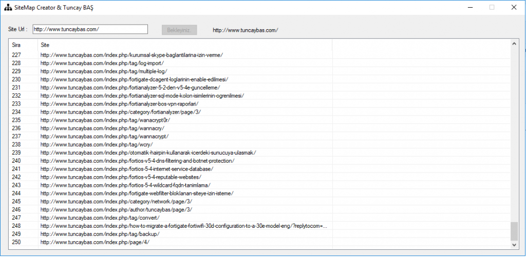 Sitemap Creator